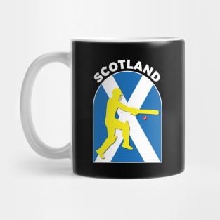 Scotland Cricket Batsman Scotland Flag Mug